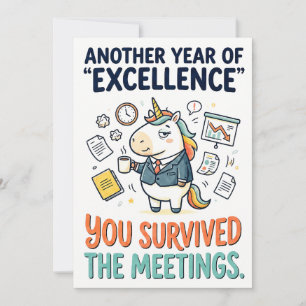 Tarjeta Festiva Otro año de humor de excelencia corporativa