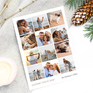 Tarjeta Festiva Otro año raro Año en Collage de fotos de revisió