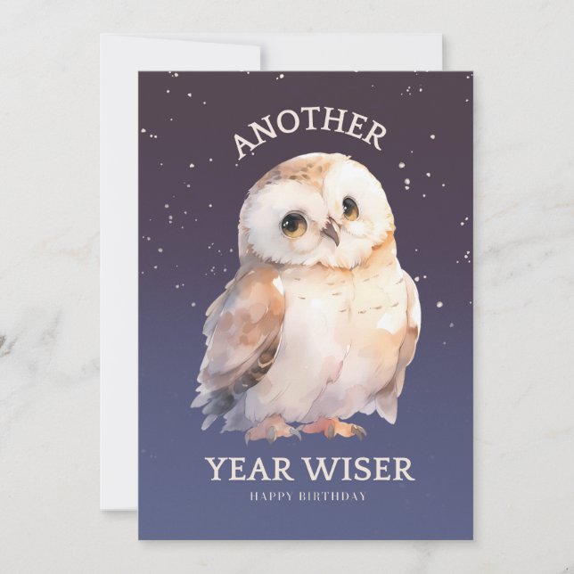 TARJETA FESTIVA OTRO AÑO WISER CUTE OWL (Anverso)