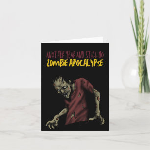 Tarjeta Festiva Otro año y todavía no hay apocalipsis zombie
