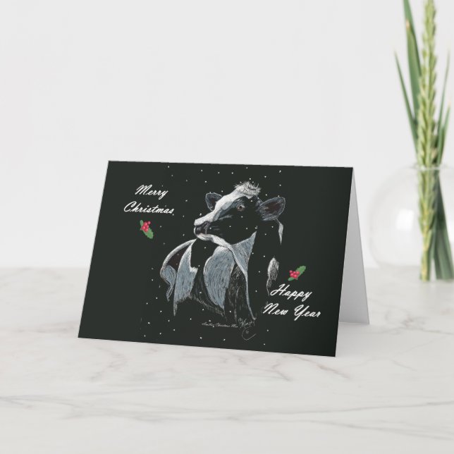 Tarjeta Festiva Otro Moo de Navidades (Anverso)