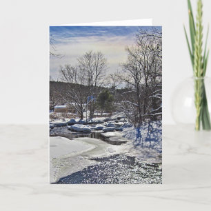 Tarjeta Festiva Otter Brook Winter Scene
