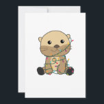 Tarjeta Festiva Otter Christmas Snow Winter Animals Otter Adult Cl<br><div class="desc">The otter at Christmas with fairy lights. Funny animals with gifts and snow for the holidays. Also funny for Christmas in July. Otters are cute animals and perfect for Christmas.</div>