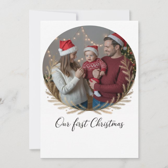 Tarjeta Festiva Our First Christmas Together – Personalized (Anverso)