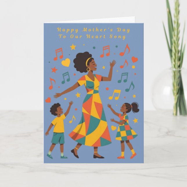 Tarjeta Festiva Our Heart Song Mother's Day Card (Anverso)
