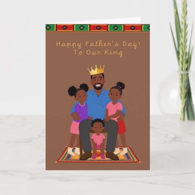 Tarjeta Festiva Our King Father's Day Card (Anverso)