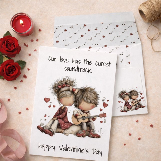 Tarjeta Festiva Our love has the cutest soundtrack (Subido por el creador)