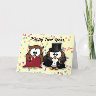 Tarjeta Festiva Oveja de Año Nuevo