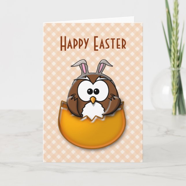 Tarjeta Festiva Oveja de Pascua - naranja (Anverso)