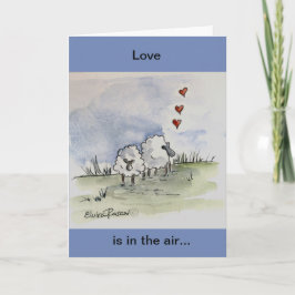 Tarjeta Festiva Oveja enamorada