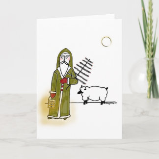 Tarjeta Festiva Oveja Santa n de Olde World