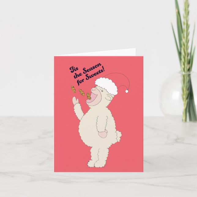 Tarjeta Festiva Ovejas - ¡Es la temporada de los dulces! (Anverso)
