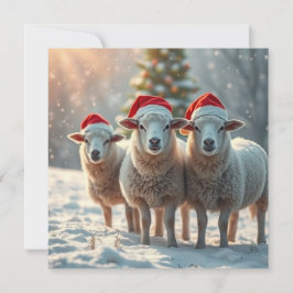 Tarjeta Festiva Ovejas navidades