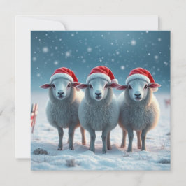 Tarjeta Festiva Ovejas navidades