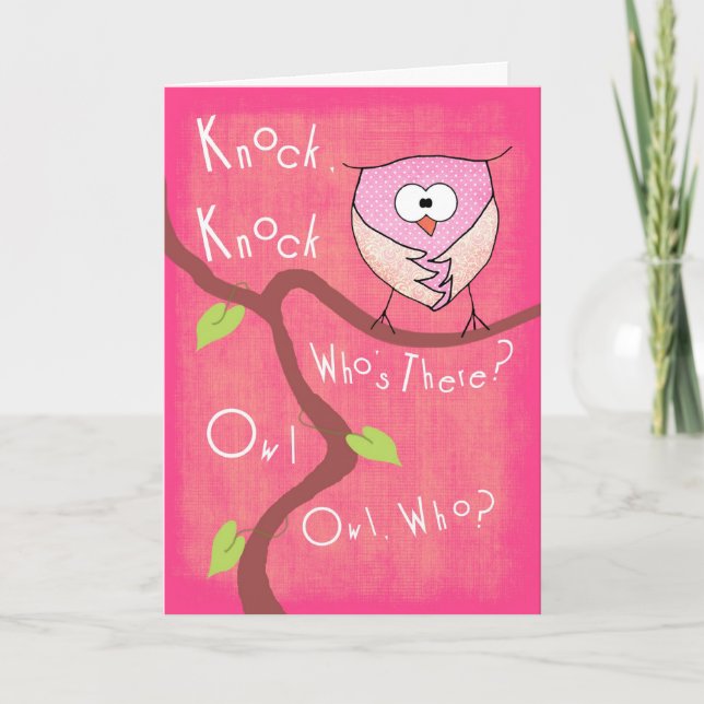 Tarjeta Festiva Owl Love You Forever Valentine, golpea a Holida (Anverso)