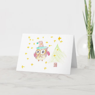 Tarjeta Festiva Owl navidades - Por Thibault