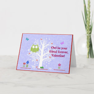 Tarjeta Festiva Owl Sé Tu Amigo Por Siempre, San Valentín