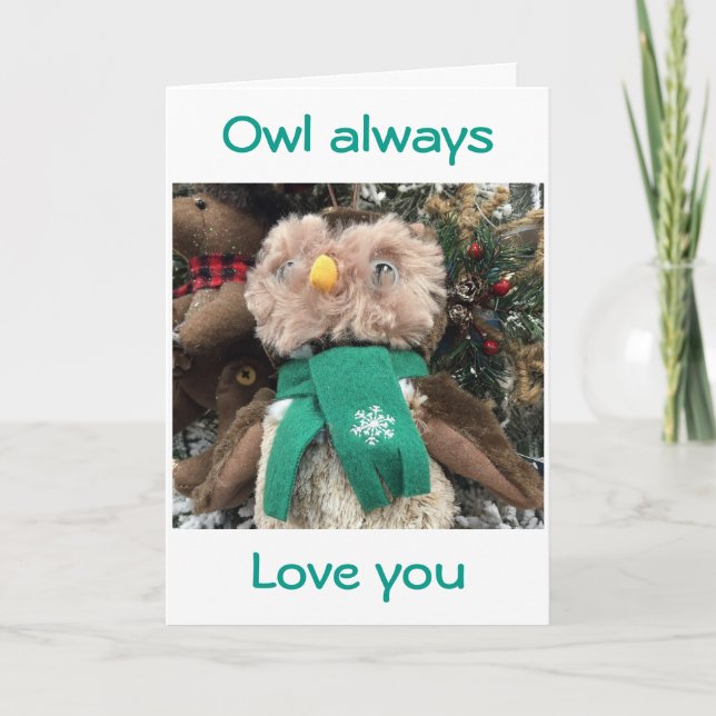 TARJETA FESTIVA "OWL SIEMPRE TE AMA", A LOS NAVIDADES LES ENCANTA (Anverso)