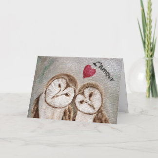 Tarjeta Festiva Owl siempre te ama San Valentín