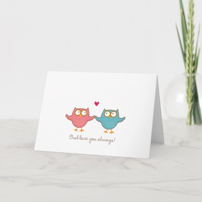 Tarjeta Festiva owl te ama (Anverso)