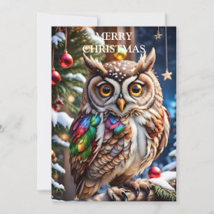 Tarjeta Festiva Owl trae calor y alegría
