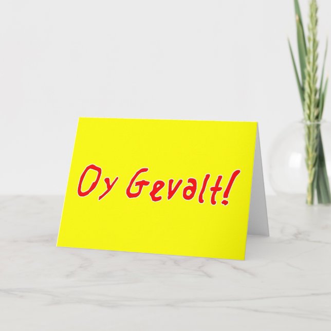 Tarjeta Festiva ¡Oy Gevalt! (Anverso)