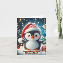 Tarjeta Festiva P-p-p-p-recoger algunos Navidades ¡Salud!