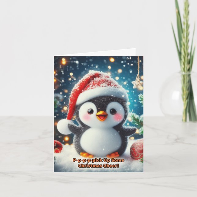 Tarjeta Festiva P-p-p-p-recoger algunos Navidades ¡Salud! (Anverso)