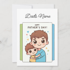 Tarjeta Festiva Padre E Hijo Personalizados