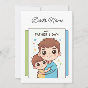 Tarjeta Festiva Padre E Hijo Personalizados