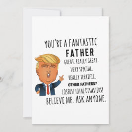 Tarjeta Festiva Padre Trump, cumpleaños de papá gracioso, día del