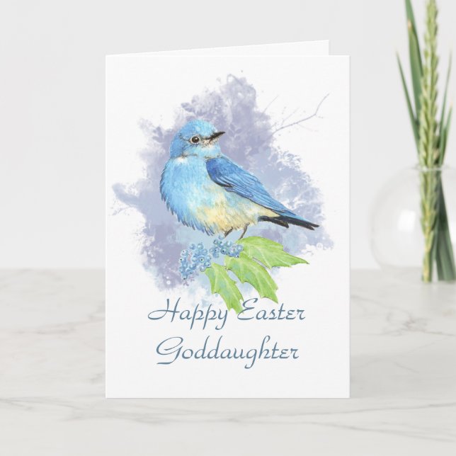 Tarjeta Festiva Padrina de Pascua, Bluebird (Anverso)