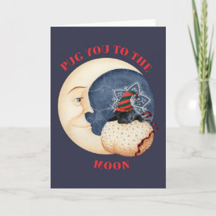 Tarjeta Festiva Páguente a la luna