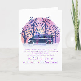 Tarjeta Festiva Paige Toon Escribiendo En Winter Wonderland