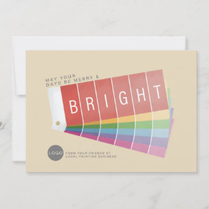 Tarjeta Festiva Paint Swatts Corporate/Business Merry & Bright