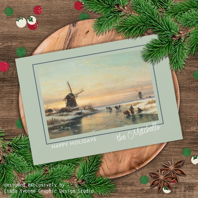 Tarjeta Festiva Paintaje artístico personalizado Winter Wonderland (Subido por el creador)