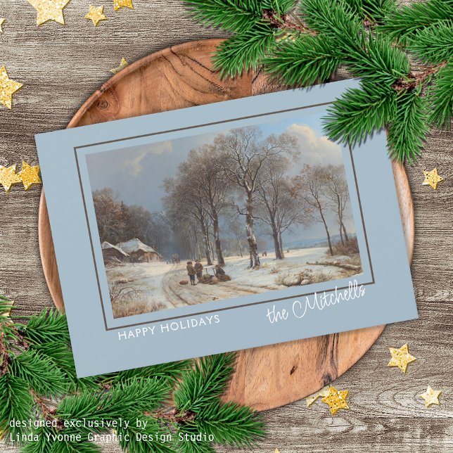 Tarjeta Festiva Paintaje artístico personalizado Winter Wonderland (Subido por el creador)