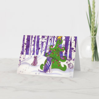 Tarjeta Festiva País de las maravillas de la barba de AFRP