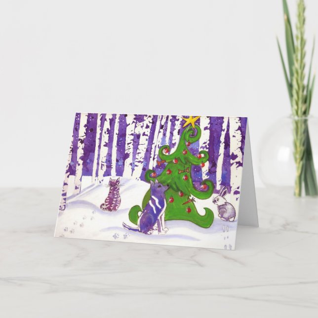 Tarjeta Festiva País de las maravillas de la barba de AFRP (Anverso)