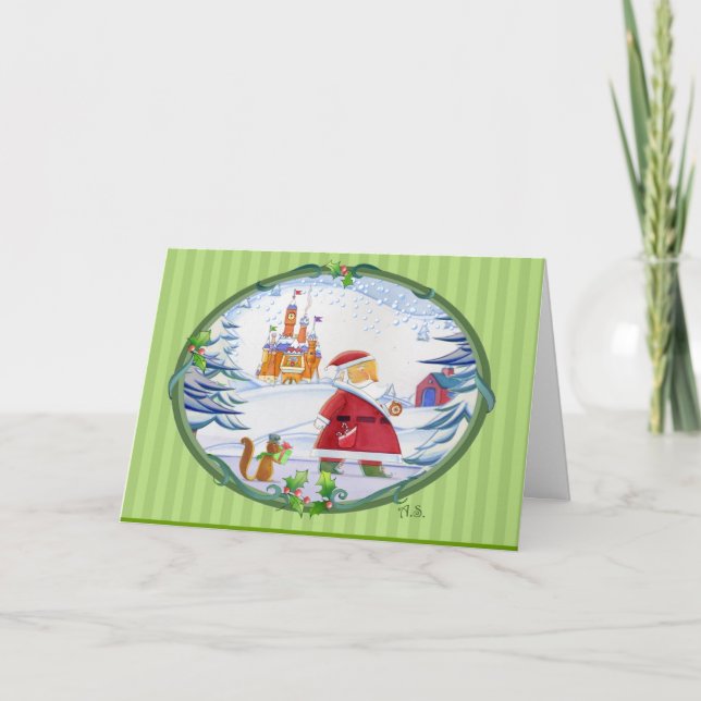 Tarjeta Festiva País de las maravillas del invierno (Anverso)
