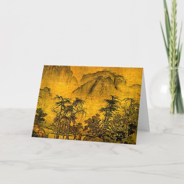 Tarjeta Festiva Paisaje antiguo (Anverso)