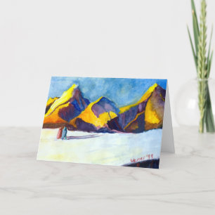 Tarjeta Festiva Paisaje colorido del Día de la Madre