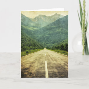 Tarjeta Festiva Paisaje de caminos seguros