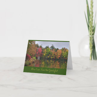 Tarjeta Festiva Paisaje de otoño Acción de Gracias