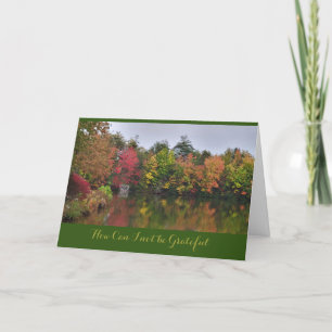 Tarjeta Festiva Paisaje de otoño Acción de Gracias