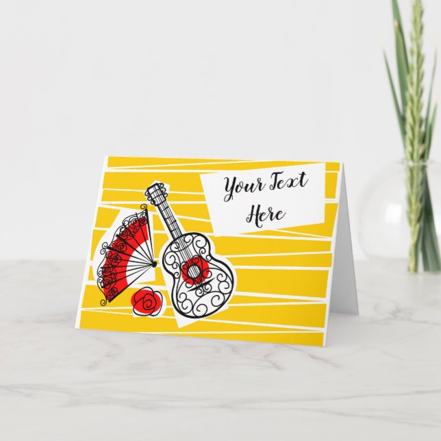 Tarjeta Festiva Paisaje de texto de souvenirs españoles (Anverso)