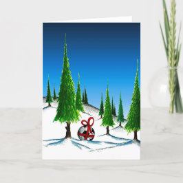Tarjeta Festiva Paisaje del balón de fútbol - navidad/tarjeta del
