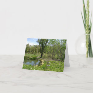 Tarjeta Festiva Paisaje del estanque de embalses