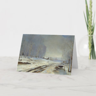 Tarjeta Festiva Paisaje del invierno