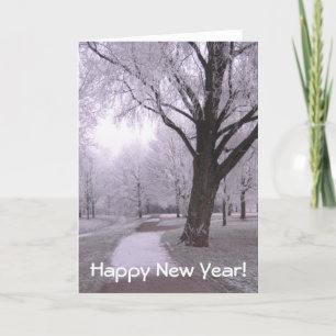 Tarjeta Festiva Paisaje del invierno